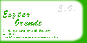 eszter orendt business card